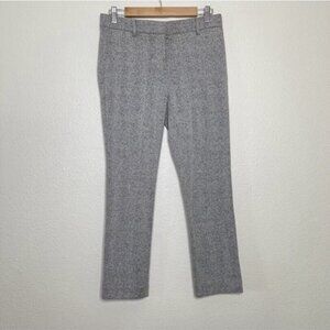 Ann Taylor Pants Size 2 Dress Trouser Mid Rise Slim Leg Ankle Length Chevron